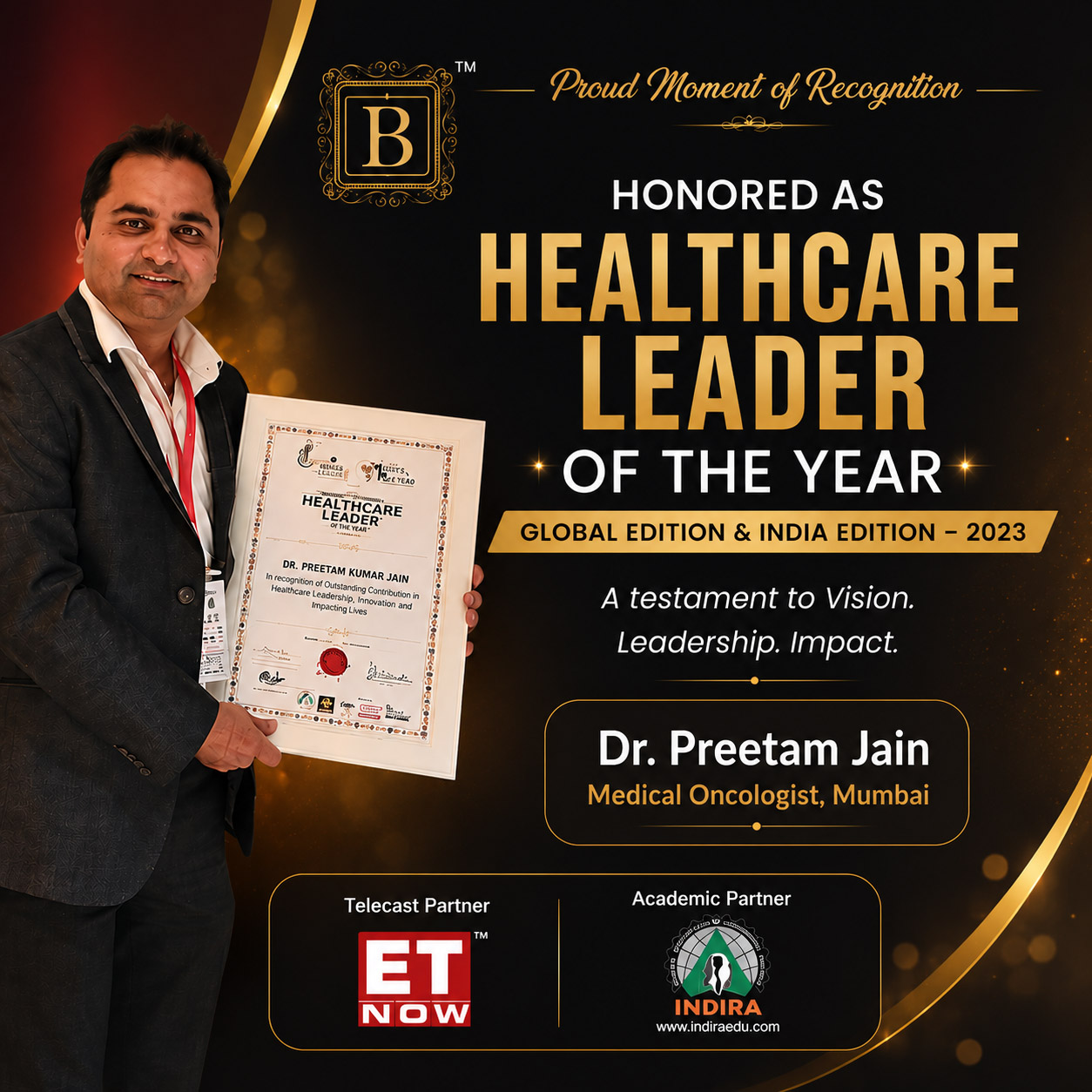 Healthcare Leader of the Year - Global & India Edition 2023